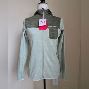 Kari Traa Sanne Hiking Midlayer Womens S Green Full Zip Hoodie